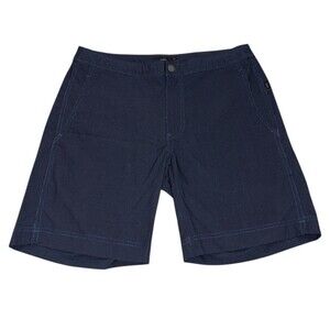 Onia Calder Men's Swim Shorts 30 Blue Lined Drawstring Hybrids 7" Check